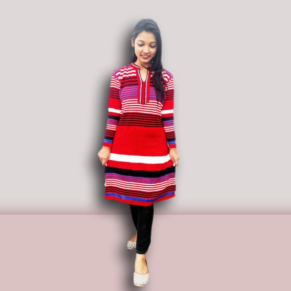 "Vibrant Woolen Kurti – Cozy Elegance for Every Occasion"